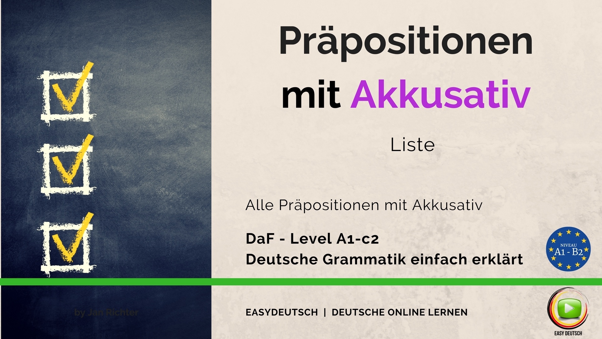 Alle Präpositionen mit Akkusativ Grammatik Einfach und unkompliziert erklärt!
