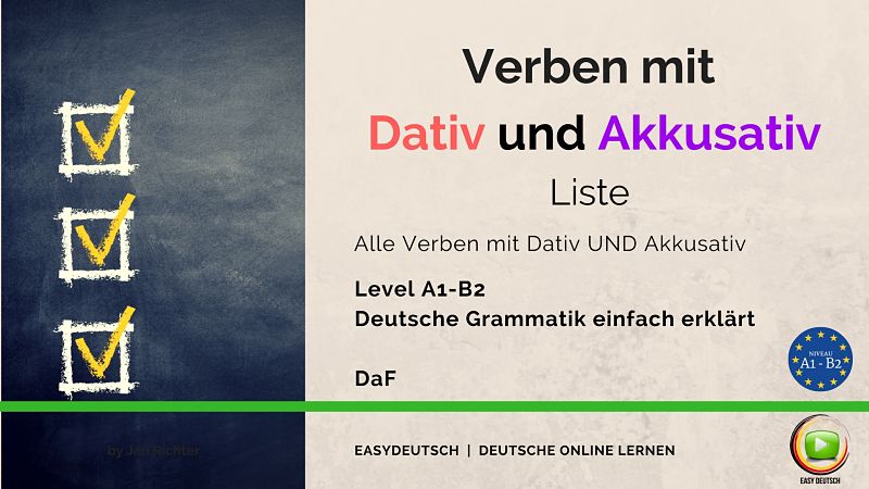 Verben mit Dativ und Akkusativ